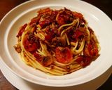 海老とマッシュルームのトマトパスタ作り方16写真