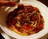 海老とマッシュルームのトマトパスタ作り方17写真