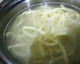 枝豆とソーセージのクリームフェットチーネ作り方4写真