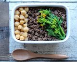 菜の花「押し花そぼろ弁当」作り方5写真