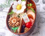 お弁当詰め方 ビーフン弁当 コスモスデコ作り方11写真