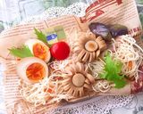 お弁当詰め方 ビーフン弁当 コスモスデコ作り方12写真