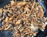 きのこと納豆の和風パスタ作り方3写真