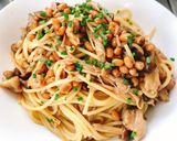 きのこと納豆の和風パスタ作り方6写真