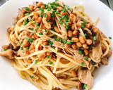 きのこと納豆の和風パスタ作り方6写真