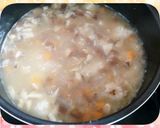 人参椎茸入り卵の中華粥♪優しい味♪作り方3写真
