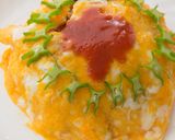 四角豆が手をつないでオムライス作り方7写真