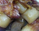 こんにゃく＆ちくわの甘辛炒め煮♪作り方4写真