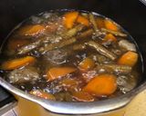 圧力鍋で☆牛すじ煮〜ごぼう+人参〜無添加作り方4写真