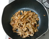 きのこと油揚げの豆乳和風パスタ作り方3写真