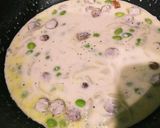 枝豆とソーセージのクリームフェットチーネ作り方5写真