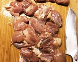 鶏もも肉 お酢と生姜でさっぱり煮作り方2写真