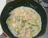 きのこと油揚げの豆乳和風パスタ作り方5写真