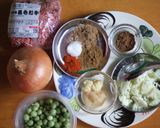 挽肉とグリーンピース・キーママタール作り方1写真