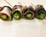 さんまのオクラ巻き☆梅、チーズの2種作り方2写真