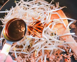 簡単！豚とニラともやしのピリ辛味噌炒め作り方4写真