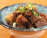 蒟蒻と牛スジ肉のどて煮作り方5写真