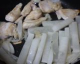 大根と胸肉ケチャップ炒め♪バジル香る♪作り方7写真