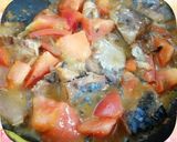 鯖の味噌煮缶とトマトのバター炒め♪時短！作り方2写真