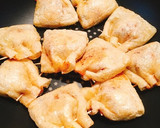 キムチと納豆の油揚げ巾着焼き作り方2写真