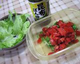豆腐のトマトオクラドレッシングサラダ作り方2写真