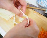 お弁当にも♡お月見にんじんのお揚げとじ作り方2写真