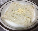 レンジで簡単辛子明太子クリームうどん作り方2写真