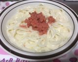 レンジで簡単辛子明太子クリームうどん作り方4写真