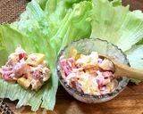 クリームチーズとツナマヨのレタス包み作り方4写真