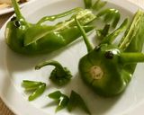 ししとう(オクラ)でバッタ作り方10写真