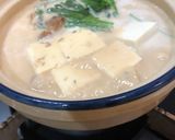 栄養バランス良し！ さば缶の和風牛乳なべ作り方4写真