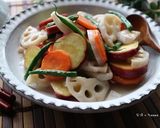 揚げ野菜のうま塩あん☆晩御飯のあと1品に作り方6写真
