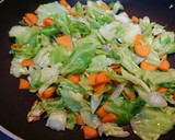 塩胡椒味ポークムニエルの野菜炒め添え作り方2写真