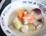 柔らか鶏胸肉とさつま芋のシチュー作り方7写真