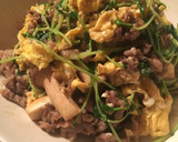 牛肉と豆苗 エリンギのふんわり卵炒め作り方11写真