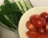 納豆とミニトマトのスープ作り方1写真