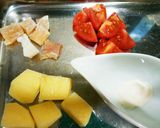 犬ご飯　牛アキレスとトマトの煮込み作り方1写真