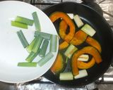 焼き野菜の山椒塩♪簡単かぼちゃ・ねぎ作り方6写真