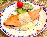 旬の秋鮭ORたらのムニエル☘️簡単ソース作り方4写真