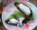 求肥と餡子と生クリーム入り♡抹茶クレープ作り方14写真