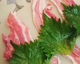 豚バラ大葉巻きチーズのせ作り方1写真