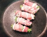 豚バラ大葉巻きチーズのせ作り方2写真