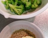 ブロッコリー胡麻辛子和え作り方1写真