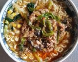 麻婆ニラ茄子らーめん作り方2写真