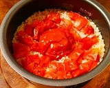 鶏肉と野菜たっぷり☆トマトの炊き込みご飯作り方40写真