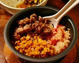 鶏肉と野菜たっぷり☆トマトの炊き込みご飯作り方47写真