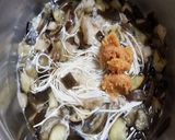 シモフリシメジ、茄子、そうめんの煮物作り方8写真