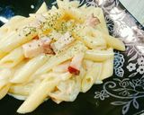 おかずにも♡ベーコン醤油クリームペンネ♡作り方6写真