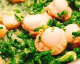 たっぷり帆立と葱のガーリックソースお蕎麦作り方1写真