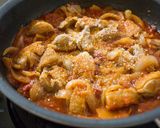 パリパリチキンのトマト煮込み作り方5写真
